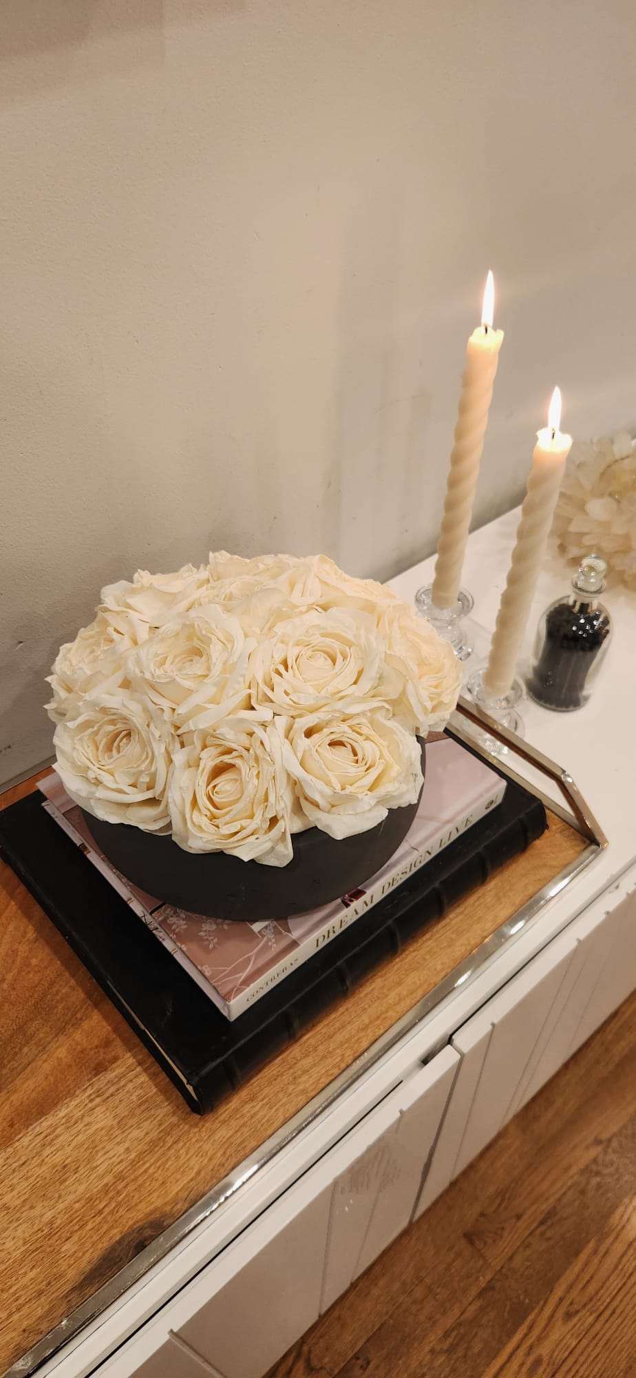 WILLA WHITE REALTOUCH ROSE ARRANGEMENT