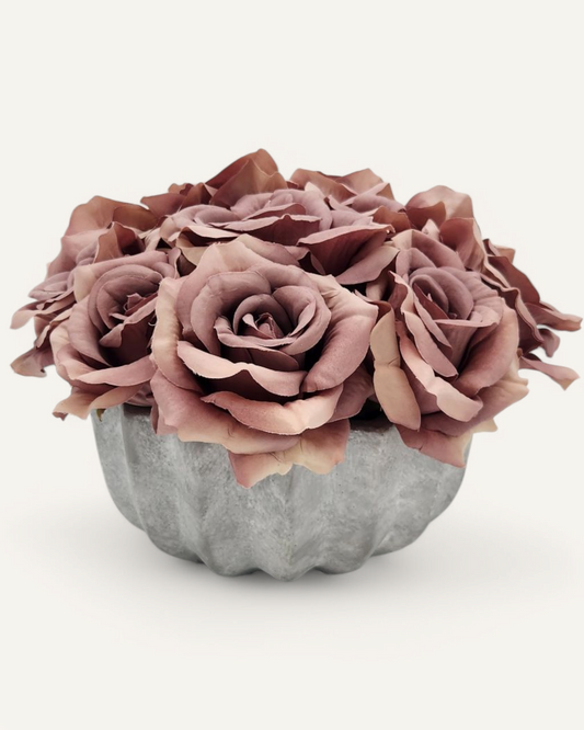 LEA PLEATED ROSE REALTOUCH ARRANGEMENT