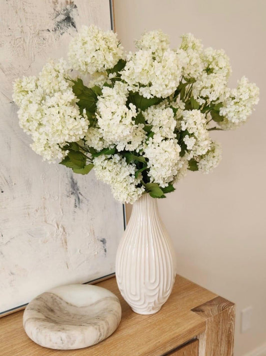 MIA SNOWBALL REALTOUCH HYDRANGEA ARRANGEMENT